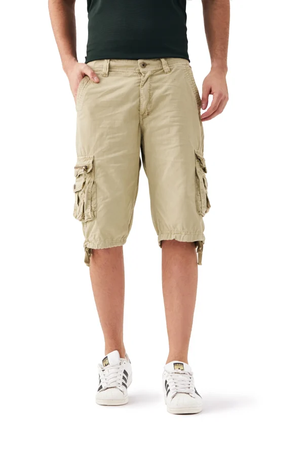Men's cotton multi pocket workwear shorts - casual straight leg work pants - Image 4