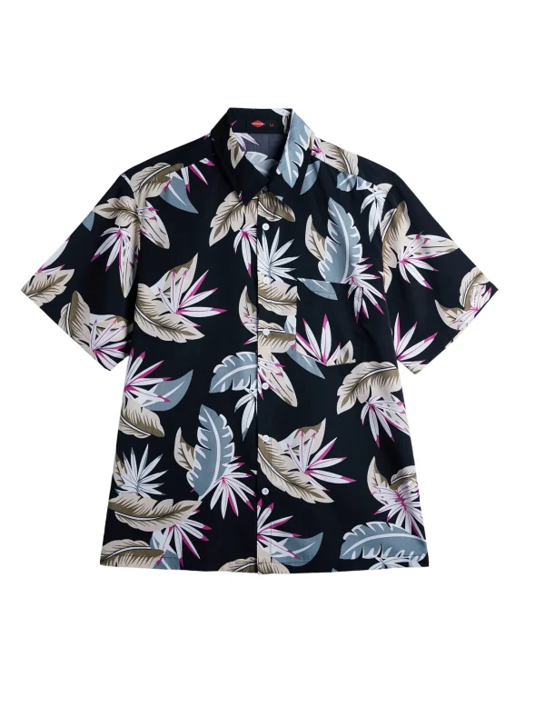 Men's slim fit short sleeved shirt, casual and loose Hawaiian style, suitable for home and vacation wear - Image 3