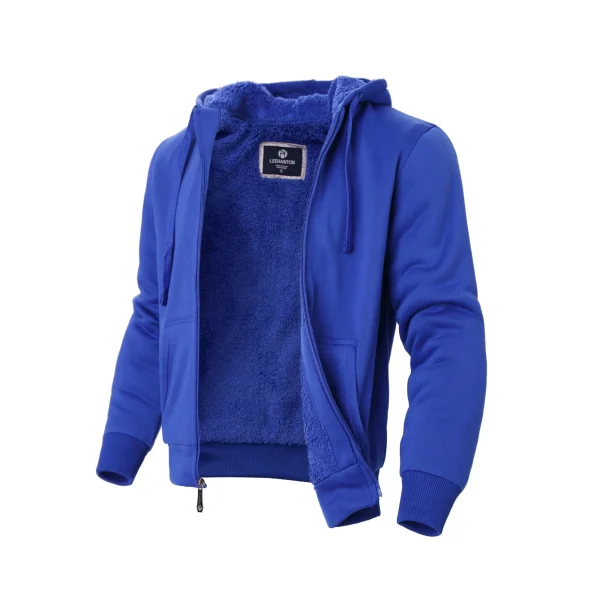 Classic men's solid color long sleeved fleece jacket, casual and fashionable jacket, suitable for daily wear in autumn and winte - Image 6