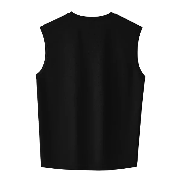 Summer men's outdoor fitness vest solid color top T-shirt casual sports basketball shirt - Image 8