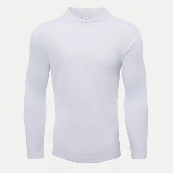 Men's five piece sports long sleeved T-shirt, hooded solid color breathable sports shirt, suitable for running and fitness - Image 7