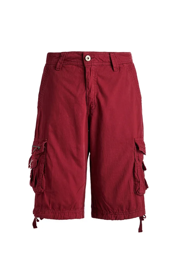 Men's cotton multi pocket workwear shorts - casual straight leg work pants