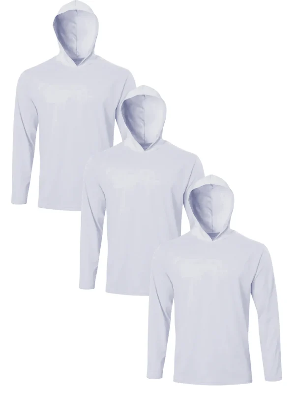Three piece men's quick drying sports hoodie - long sleeved solid color suitable for sports and fitness training