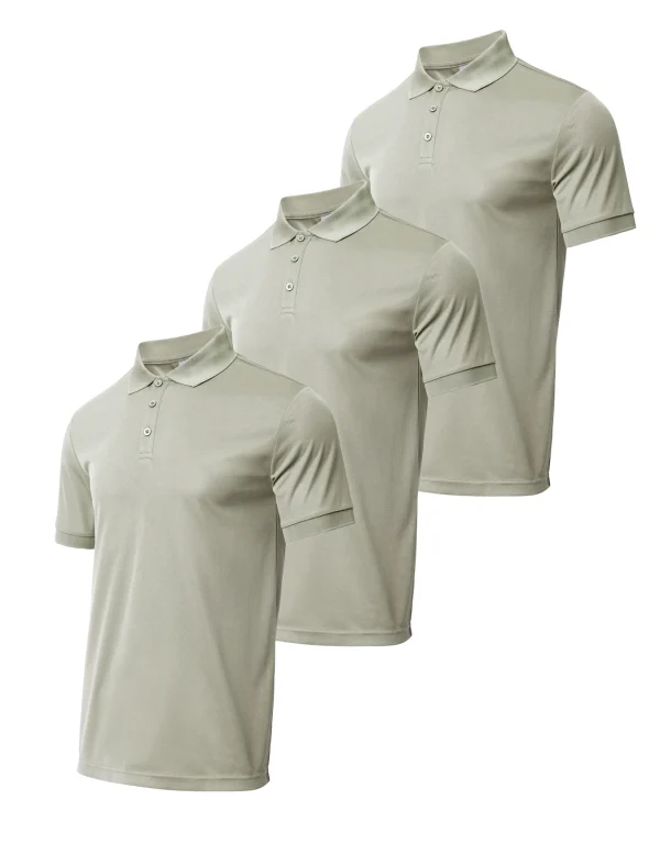 3-piece men's solid color short sleeved golf shirt casual and comfortable top suitable for summer - men's gift - Image 6