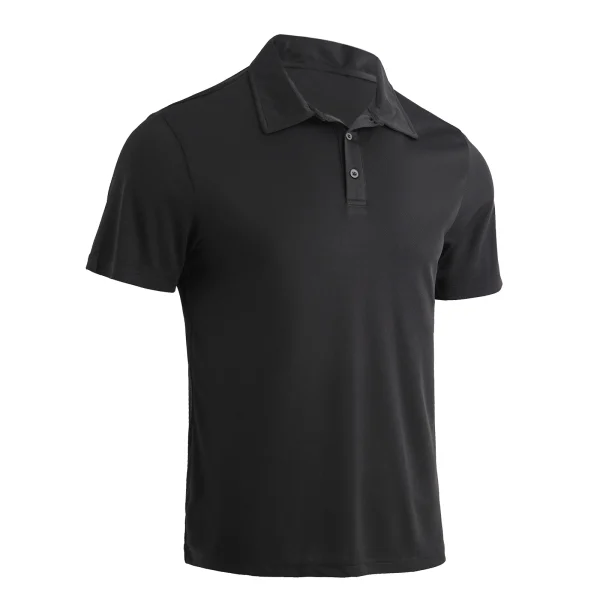5-piece men's summer solid color short sleeved polo shirt breathable quick drying short sleeved top - Image 6