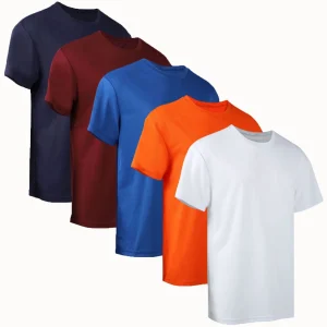 Five piece men's summer quick drying short sleeved top breathable comfortable lightweight sun resistant simple and versatile