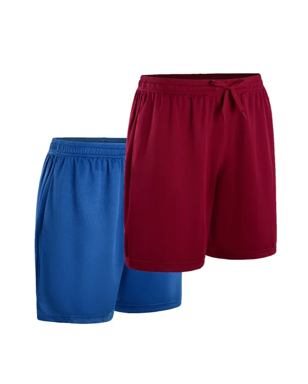 2-piece men's polyester sports shorts, quick drying, suitable for sports and fitness, running shorts - Image 11