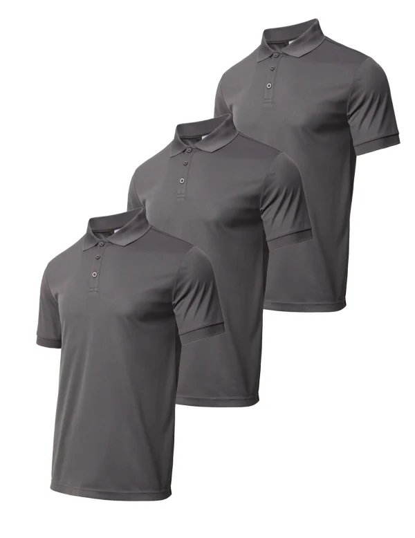 3-piece men's solid color short sleeved golf shirt casual and comfortable top suitable for summer - men's gift - Image 8