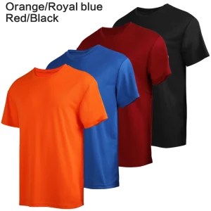 4-piece men's short sleeved T-shirt moisture wicking sun protection UV protection UPF SPF sports T-shirt casual style