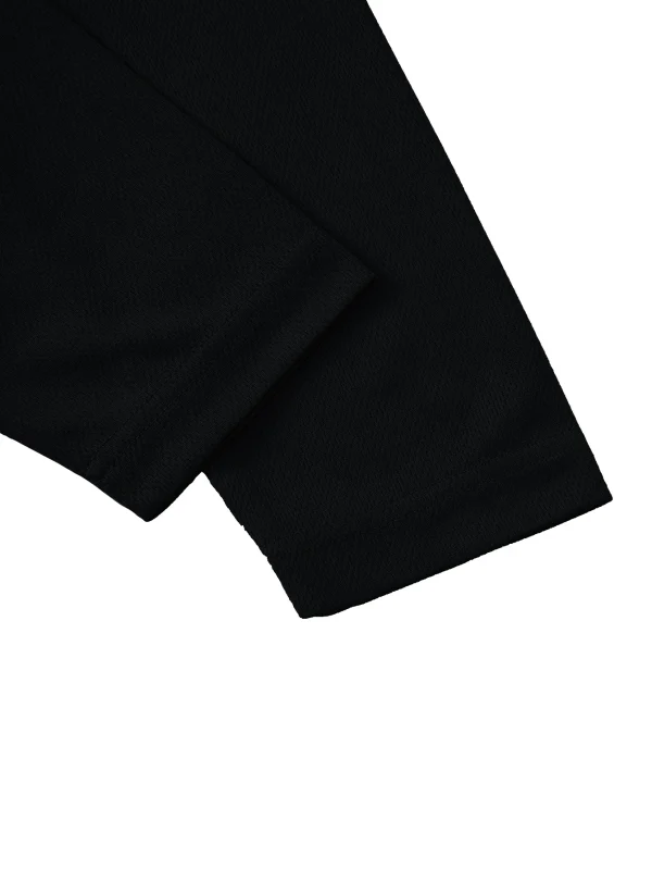 Three piece men's quick drying sports hoodie - long sleeved solid color suitable for sports and fitness training - Image 8