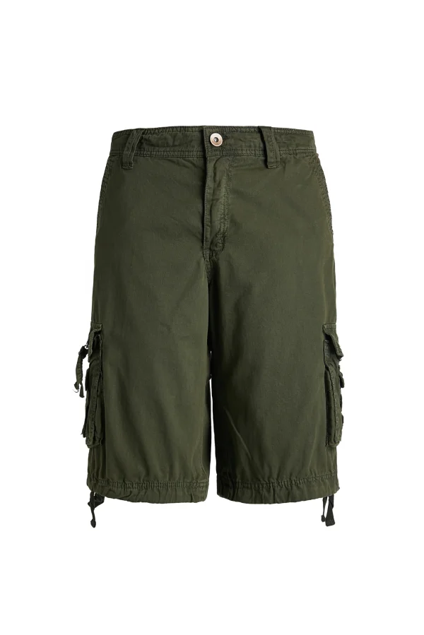 Men's cotton multi pocket workwear shorts - casual straight leg work pants - Image 2