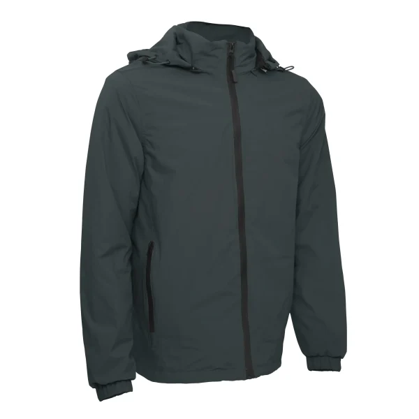 Men's casual hooded jacket, fashionable windbreaker with zipper pocket for winter wear - Image 2