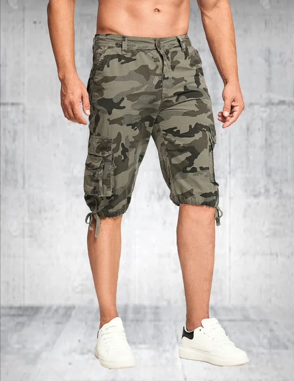 Men's summer new fashionable workwear shorts loose straight cut version trendy and versatile five quarter pants - Image 2