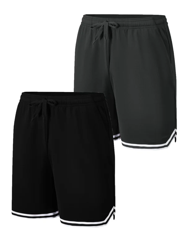 2-piece men's sports shorts - lightweight breathable fast drying fitness training running shorts - Image 3