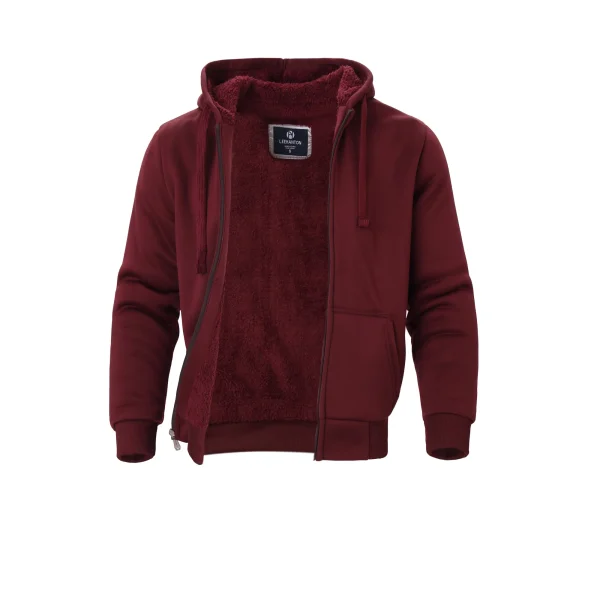 Classic men's solid color long sleeved fleece jacket, casual and fashionable jacket, suitable for daily wear in autumn and winte - Image 11