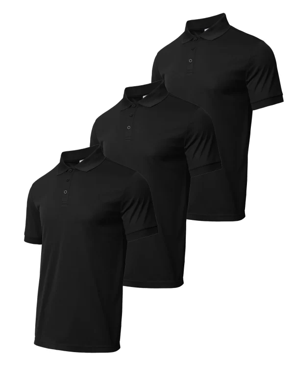 3-piece men's solid color short sleeved golf shirt casual and comfortable top suitable for summer - men's gift - Image 7