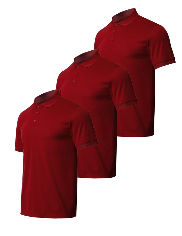 3-piece men's solid color short sleeved golf shirt casual and comfortable top suitable for summer - men's gift - Image 4